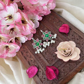 Vriksham Floral Maharashtrian Style Press Bugadi-Red Green-White Bead-J3143